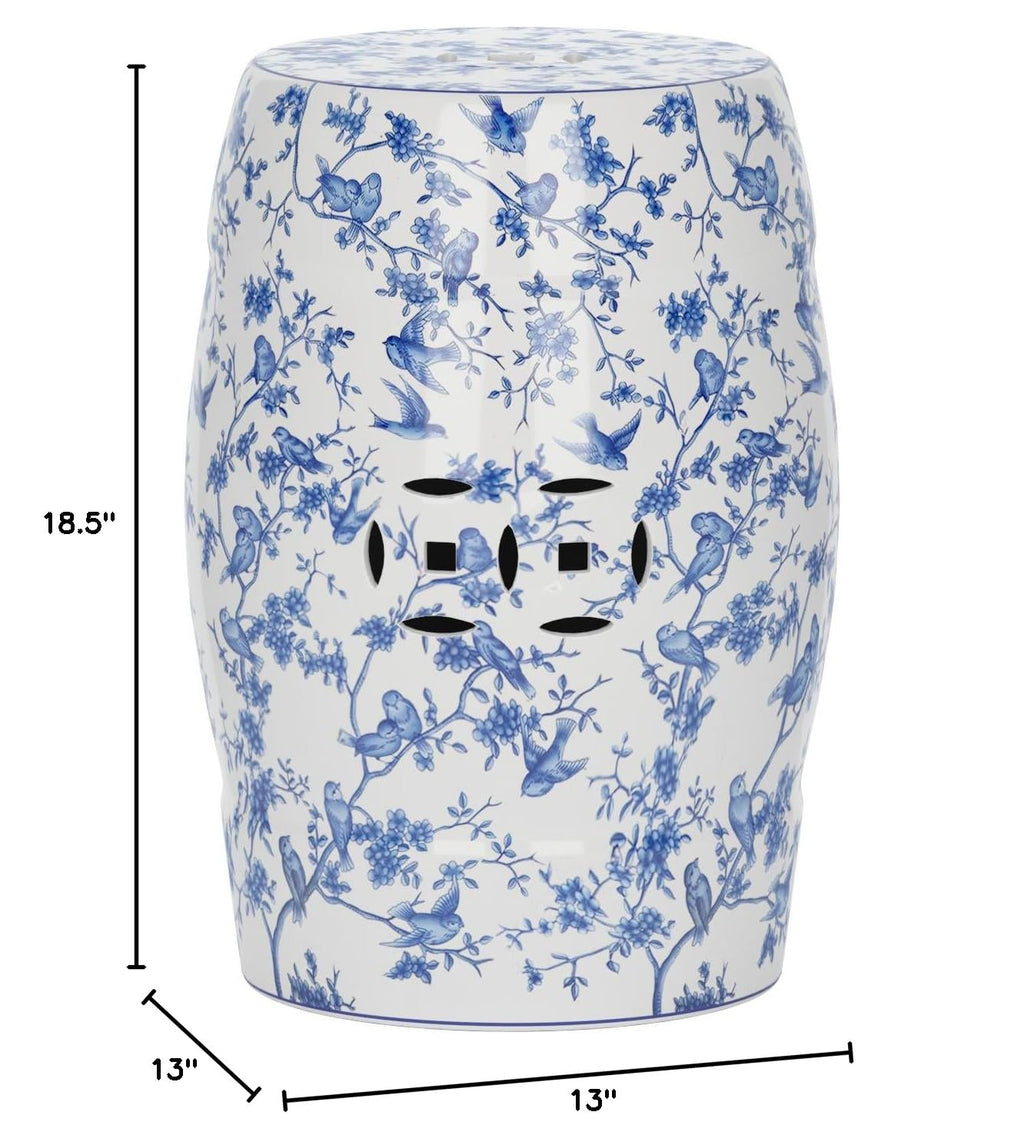 Blue Ceramic Garden Stool H84457