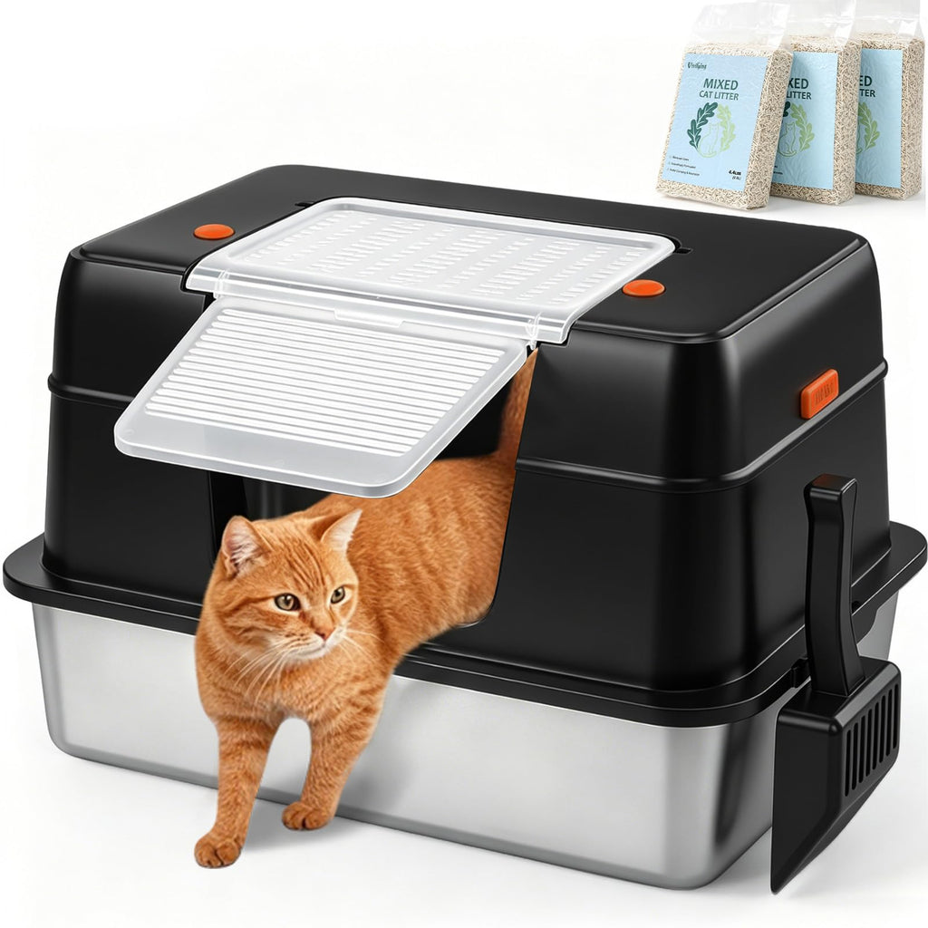 XL Stainless Steel Cat Litter Box M474429