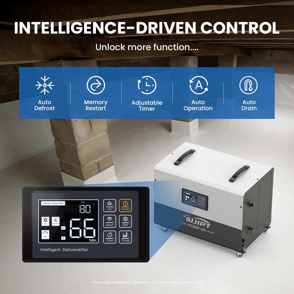 145 Pints Commercial Dehumidifier with Pump & Drain S329299
