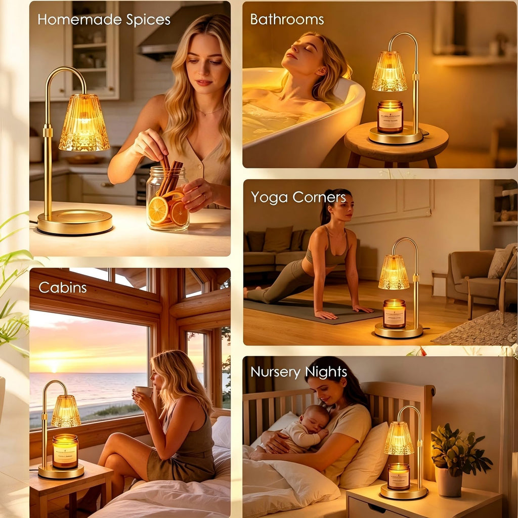 Dimmable Height Adjustable Candle Warmer Lamp 2PCS S324