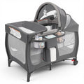 4-in-1 Pack and Play with Bassinet, Gray Q538909