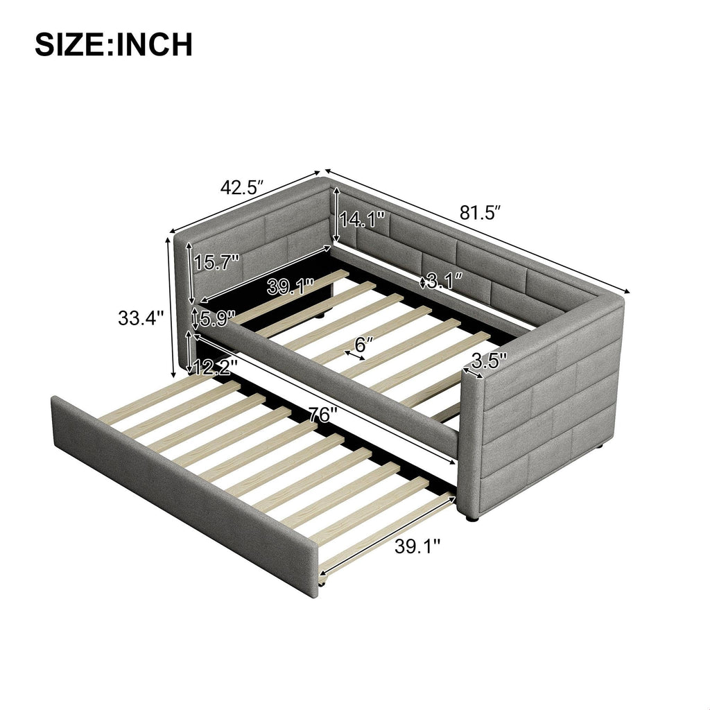 Twin Upholstered Daybed with Trundle Z986610