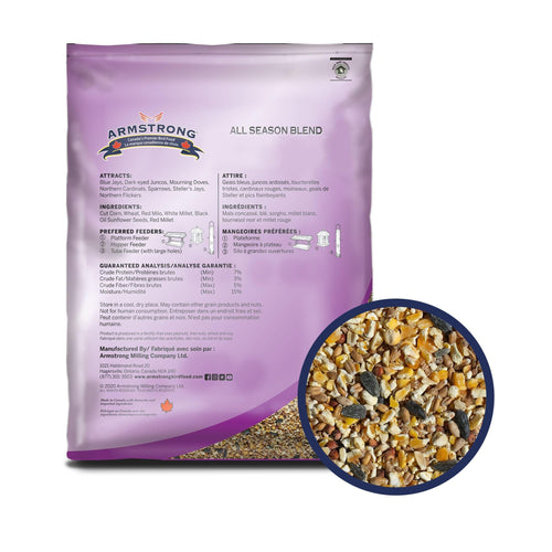 20 Pounds Bird Seed Blend with Cut Corn, Wheat, White & Red Millet, Black Oil Sunflower Seeds F654939