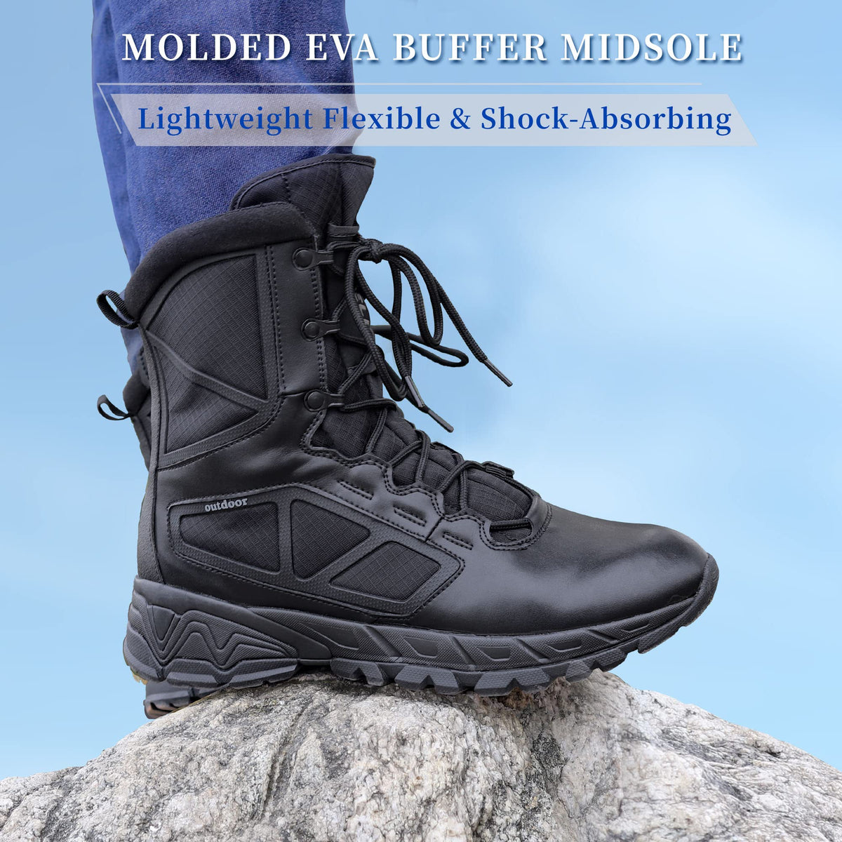 Lightweight Side Zipper Tactical Work Boots G85724
