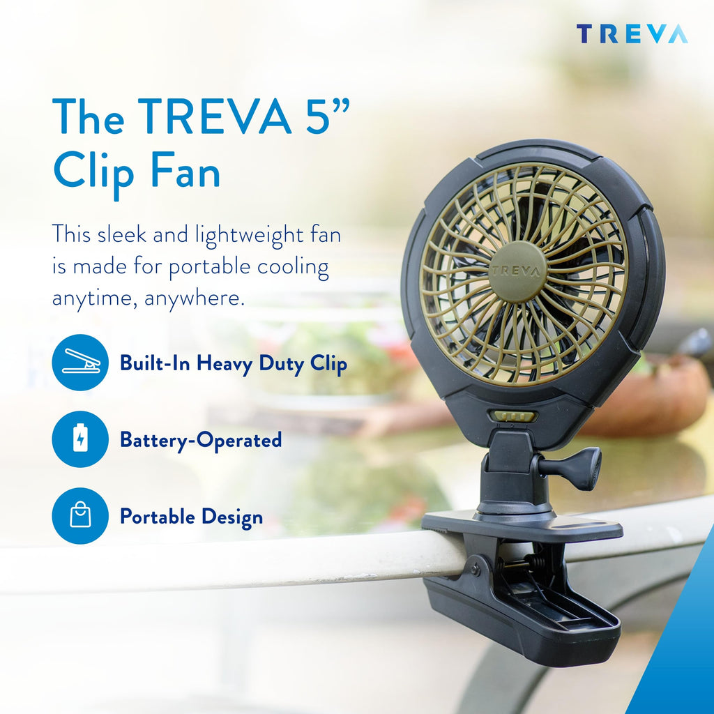 5 in Battery Powered Clip Fan J26463