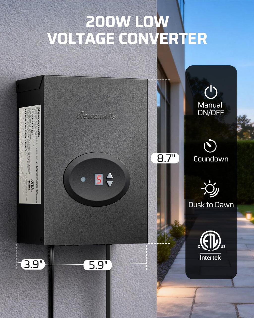 200W Low Voltage Landscape Transformer M971503