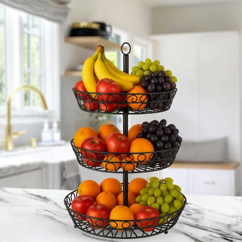 3-Tier Metal Fruit Basket V522