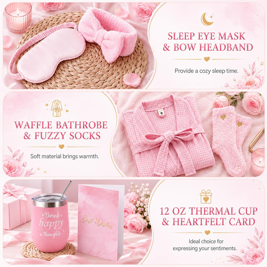 14 Pcs Pink Spa Robe Set O803168