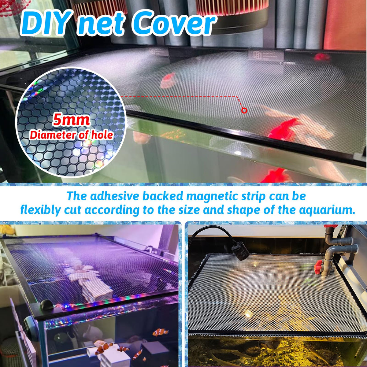 7.5 Feet Aquarium Anti-Jumping Net Cover O57118
