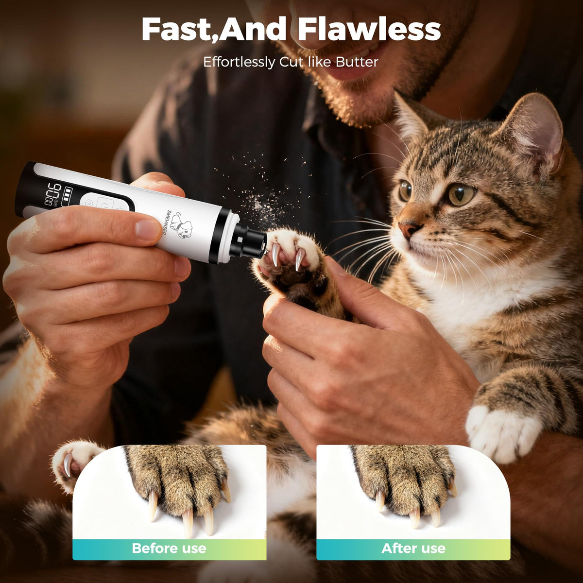 Silent Cordless Dog Nail Grinder U701626
