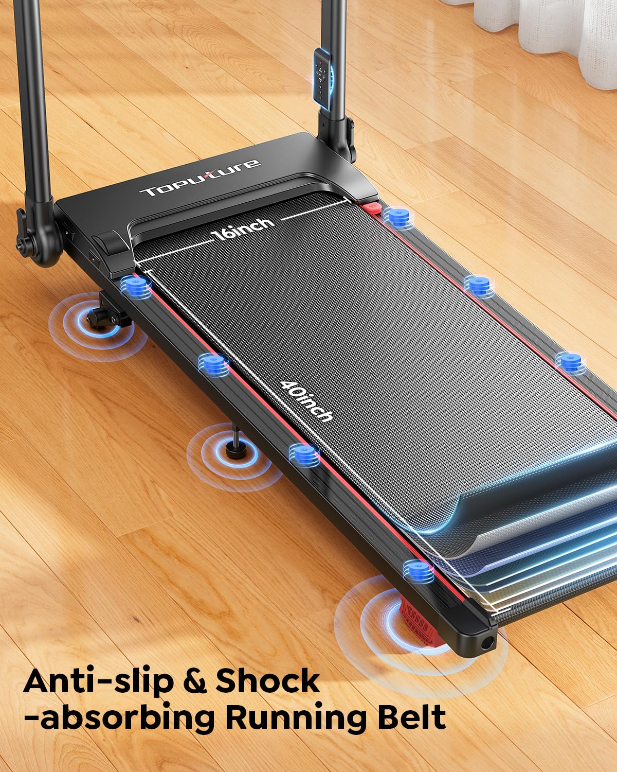 Foldable Treadmill with Incline and Adjustable Handle Bar R7570
