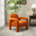 Orange Velvet Tufted Accent Chair D585