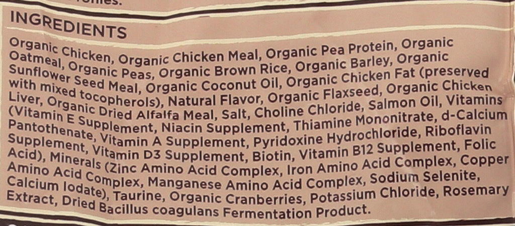 Organic Chicken & Brown Rice Recipe Dry Cat Food 3 lb. Bag S798602