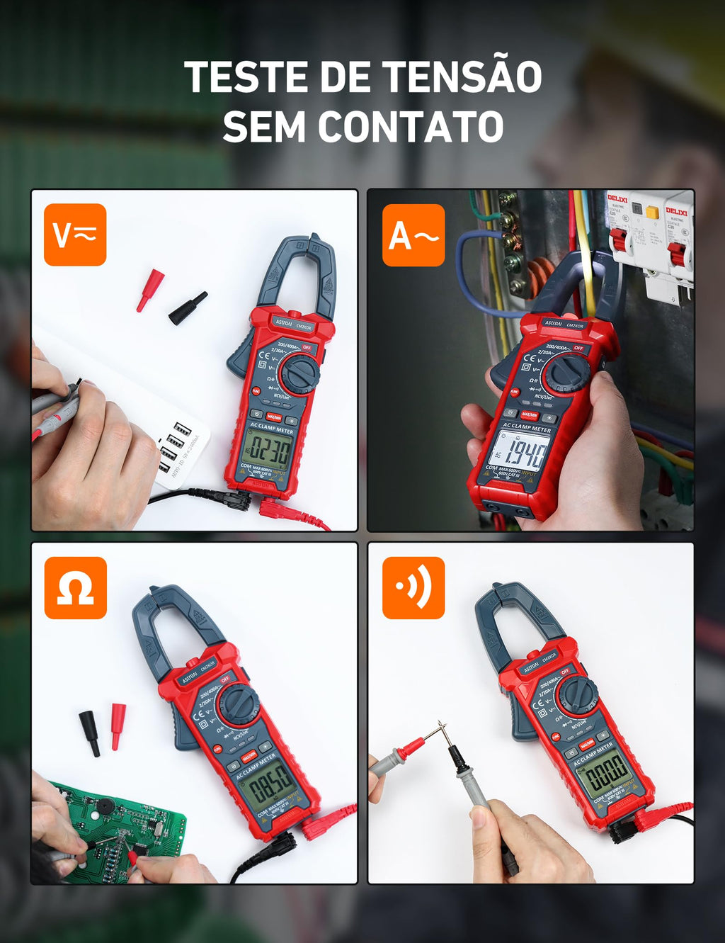 Digital Clamp Meter Multimeter 2000 Counts Auto-ranging B79256