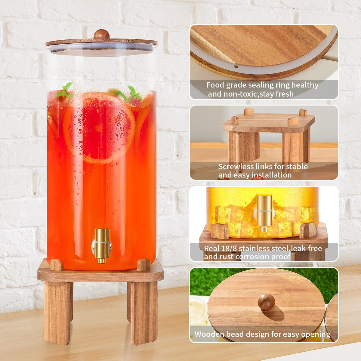 3 Gallon Drink Dispenser with Stand V8872
