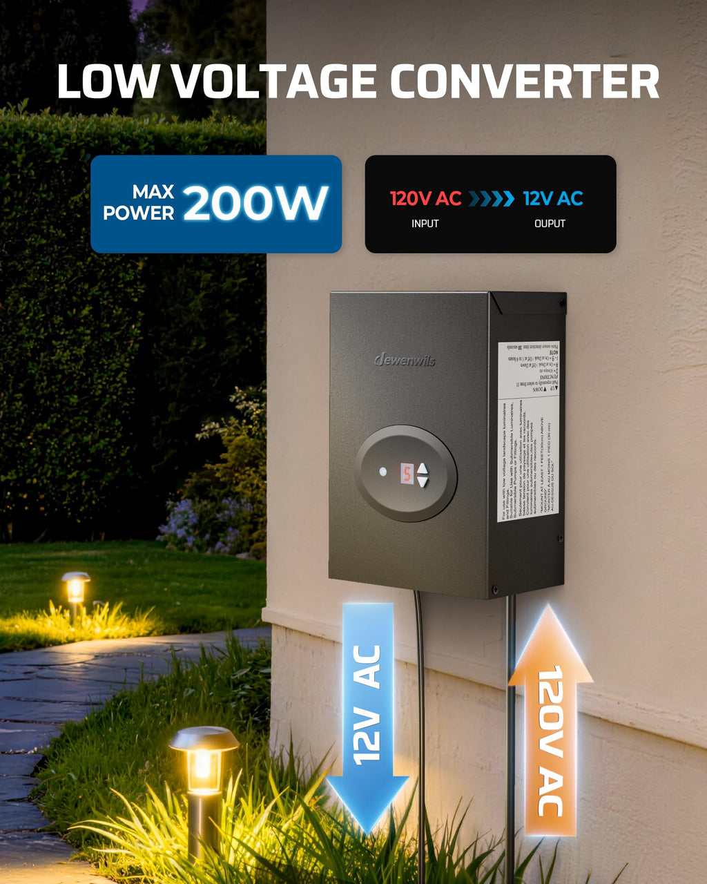 200W Low Voltage Landscape Transformer M971503