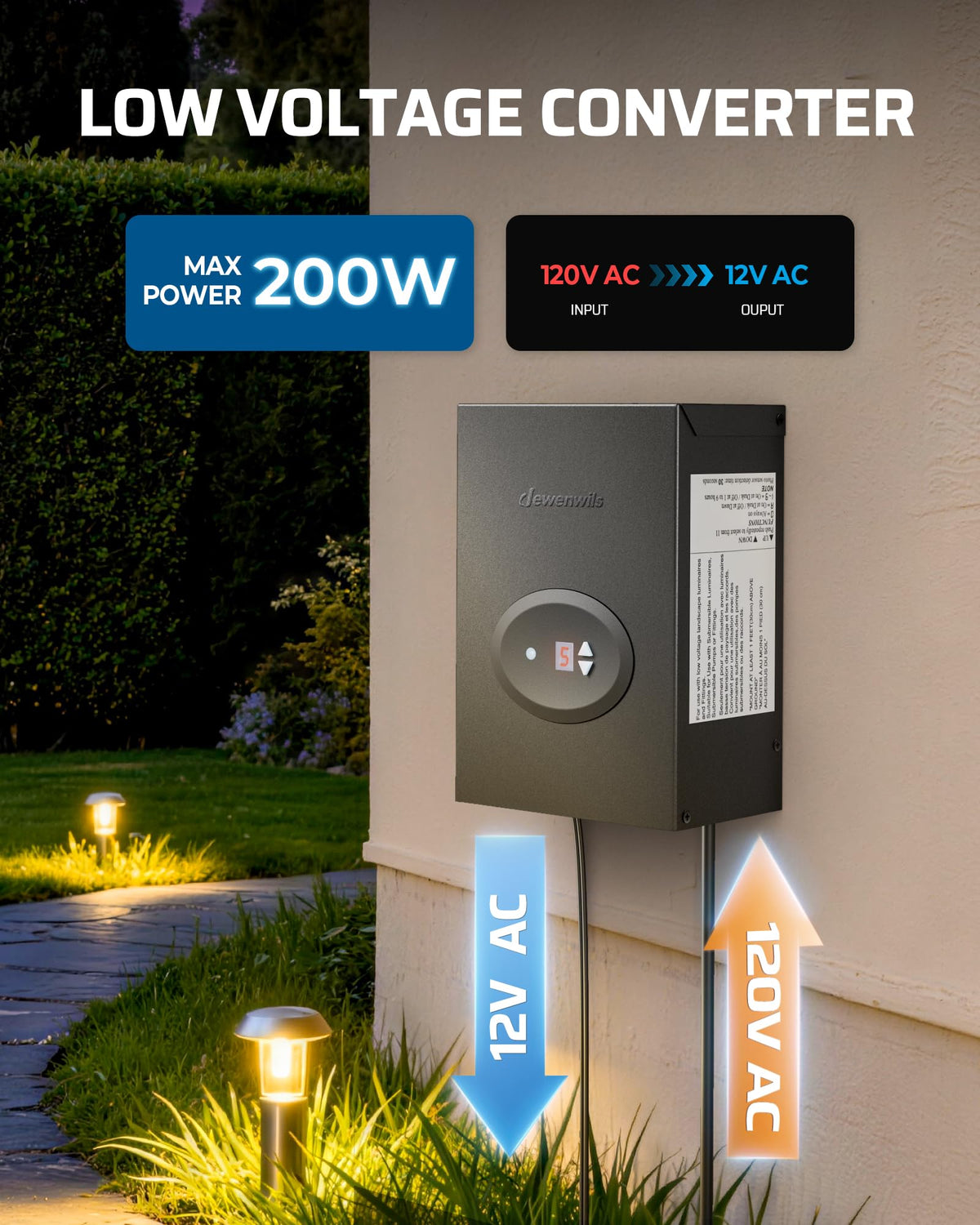 200W Low Voltage Landscape Transformer M971503