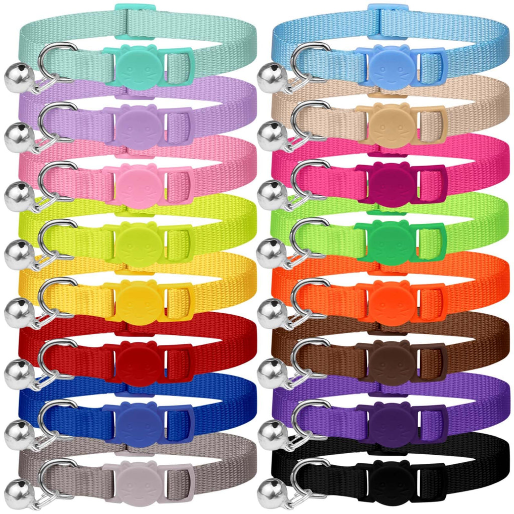 16 PCS Breakaway Cat Collars with Bell Z90295