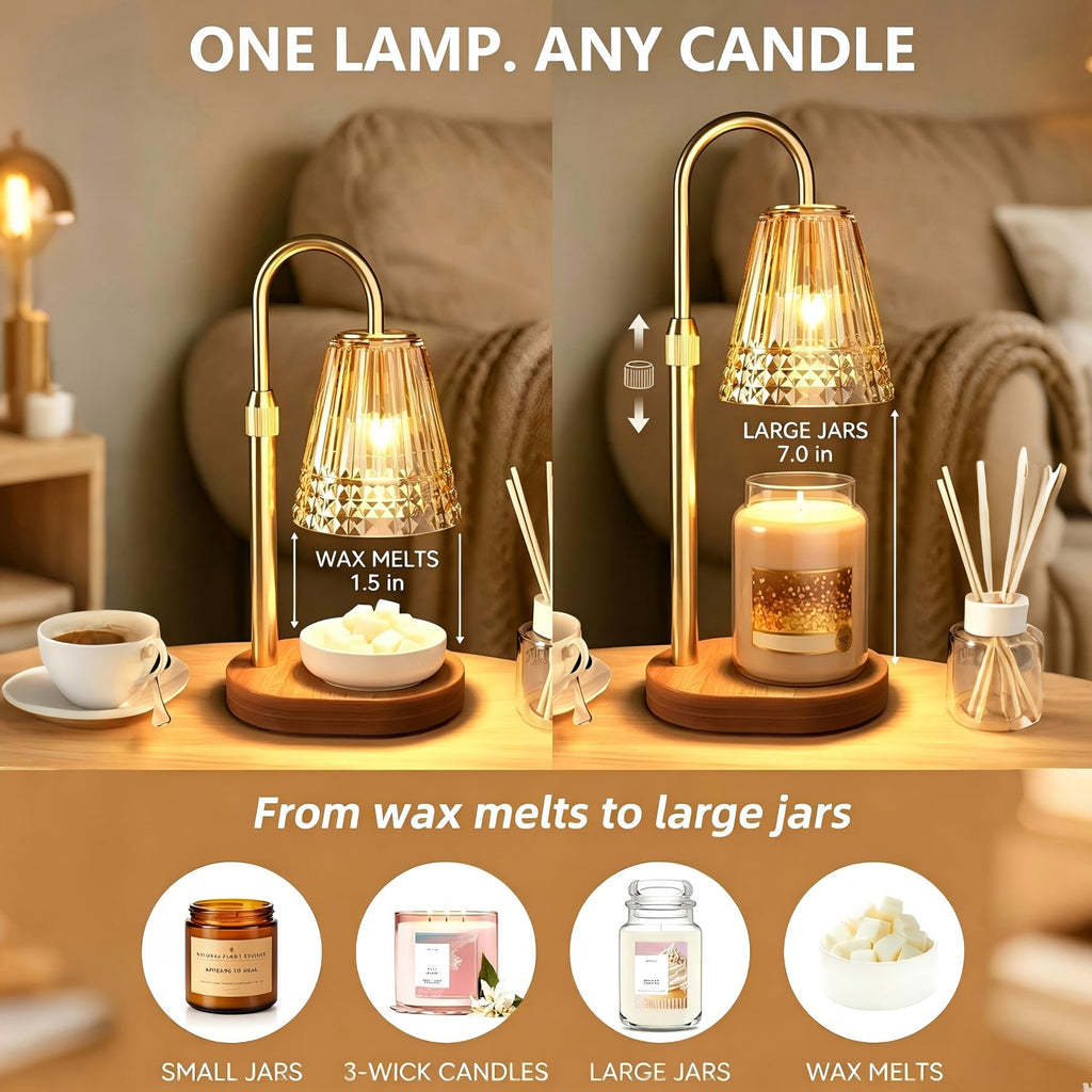 Dimmable Height Adjustable Candle Warmer Lamp 2PCS S324