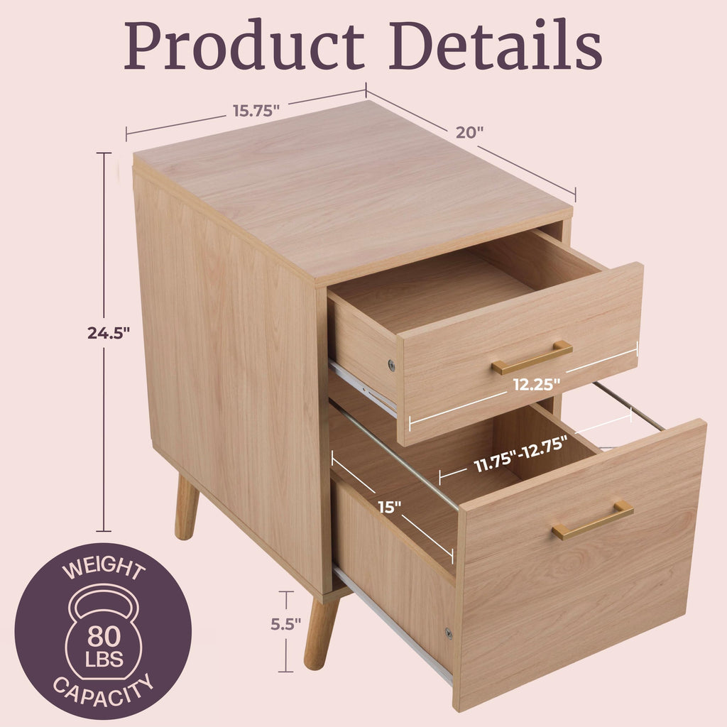 2 Drawer File Cabinet W261