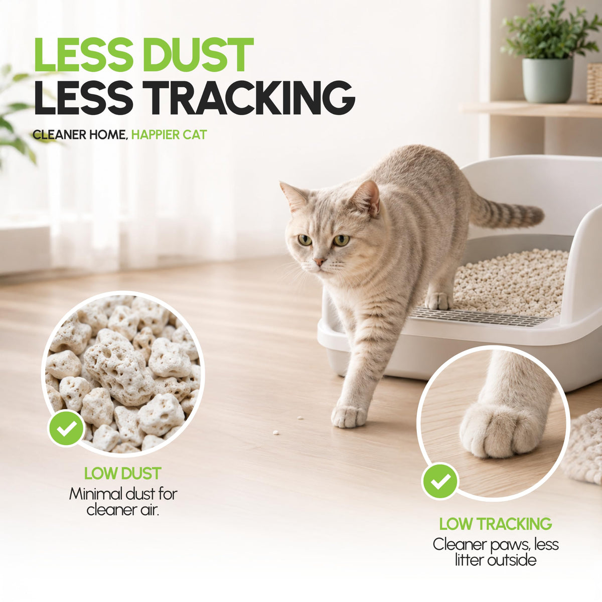 All Natural Unscented Cat Litter, 8 lbs E7565