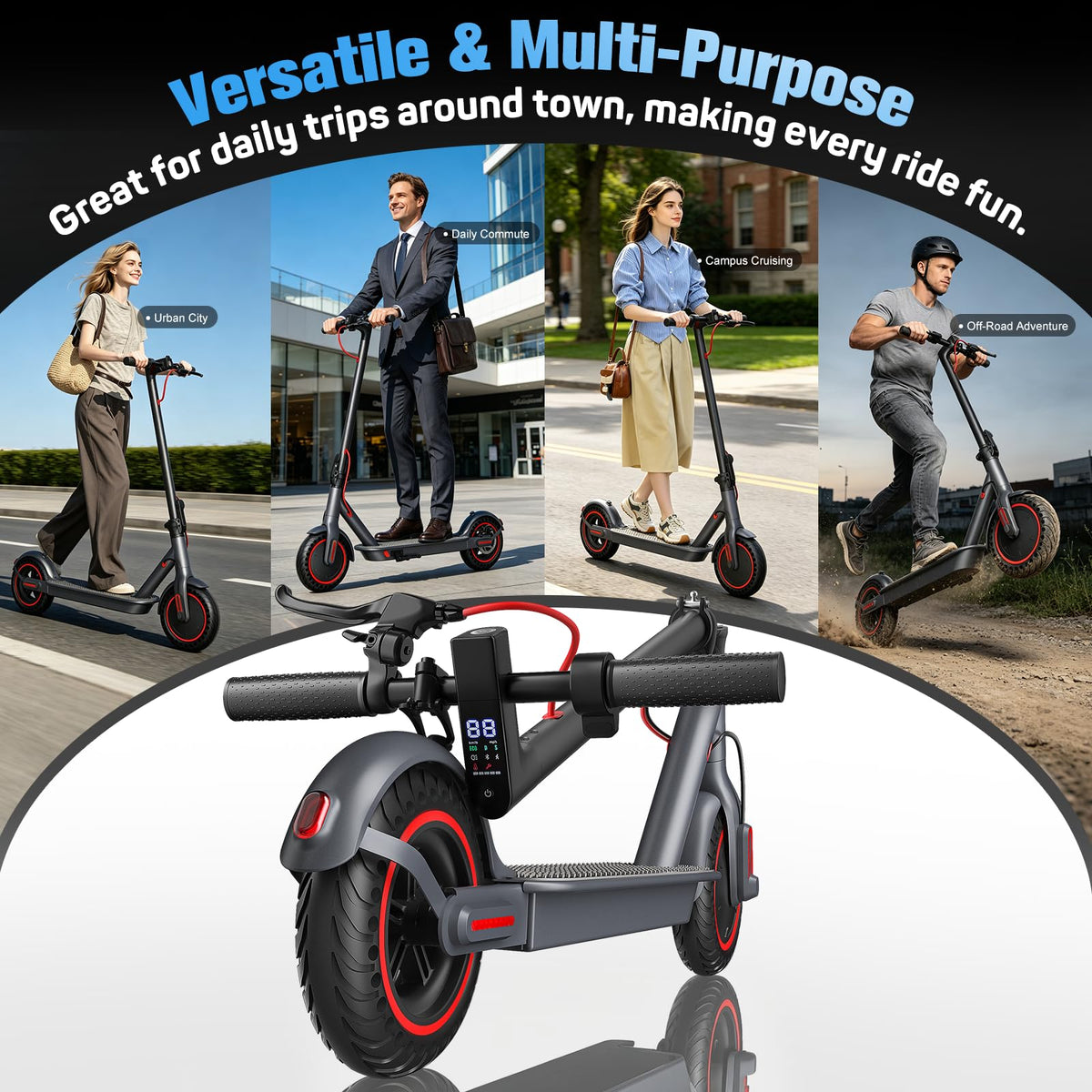 Electric Scooter 500W Motor 8.5'' Tire Y91294