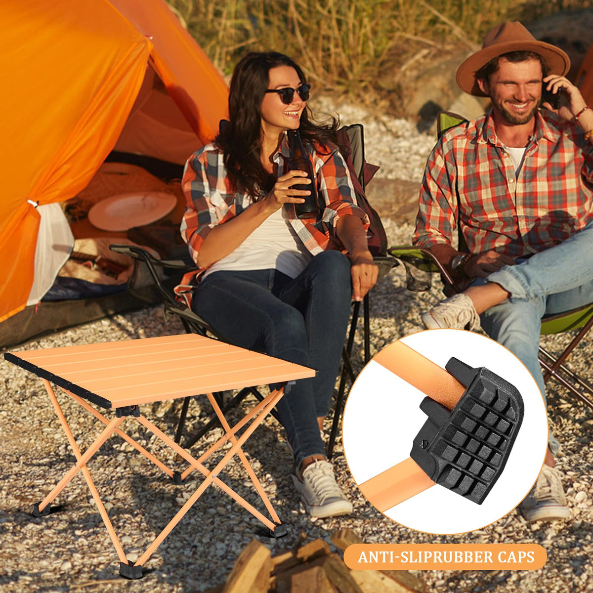 Portable Folding Camping Table Aluminum Top E506515