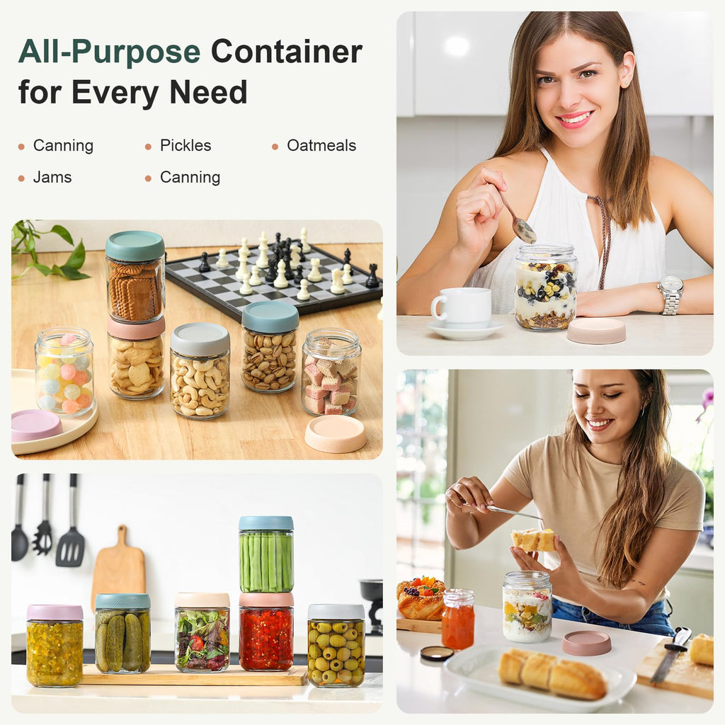 16oz Glass Jars with Airtight Lids S173