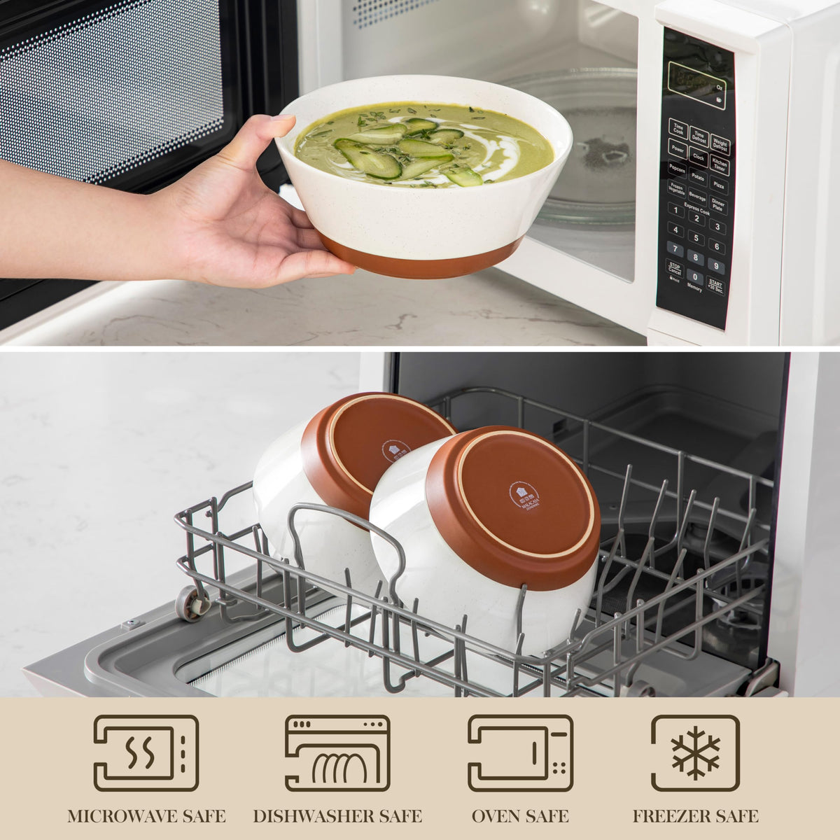 Ceramic Soup Bowls Set of 4 U651