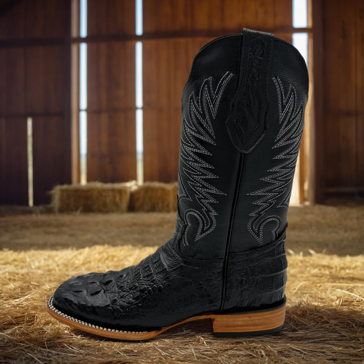 Mens Leather Square Toe Cowboy Boot K27470