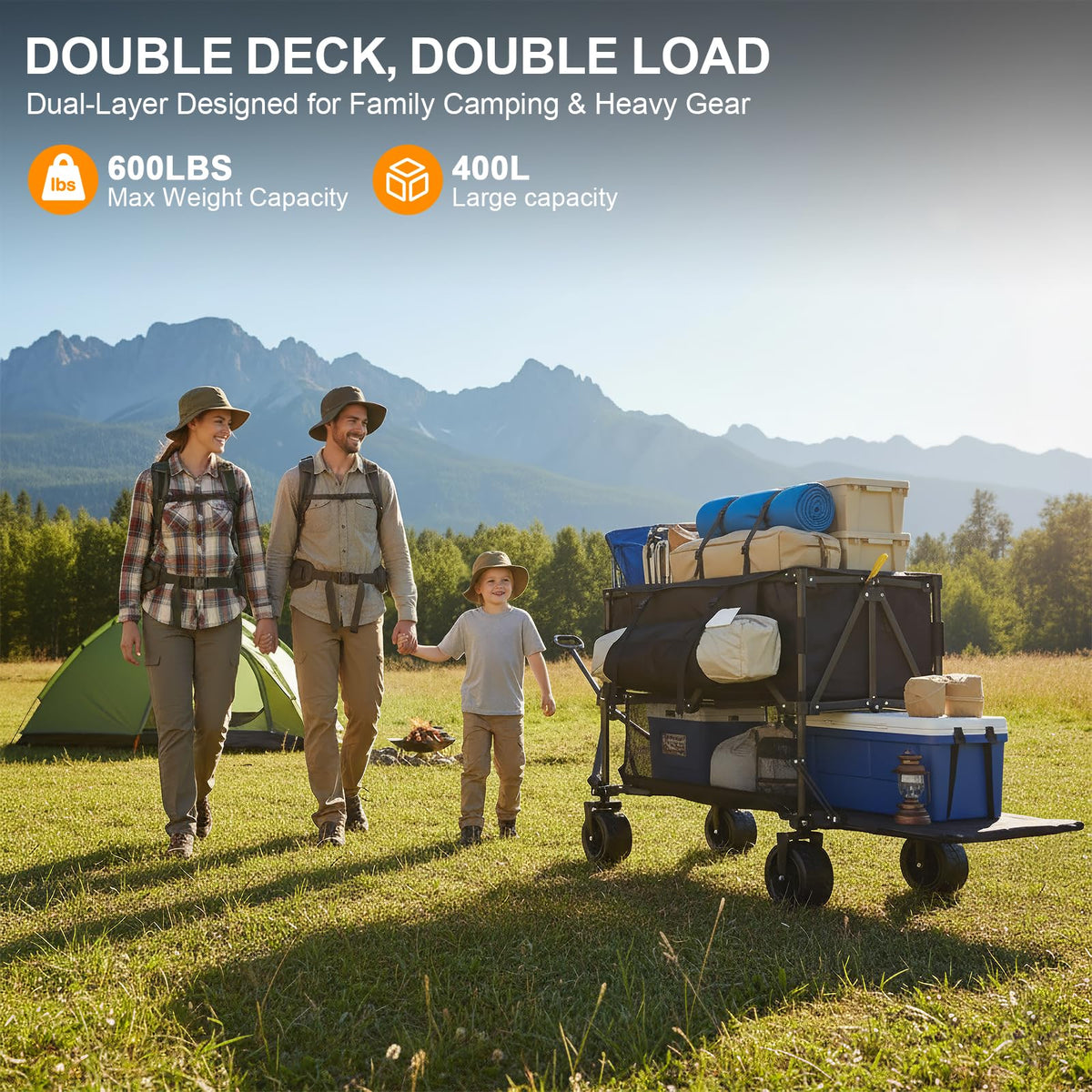 Heavy Duty Collapsible Double Decker Wagon J4225