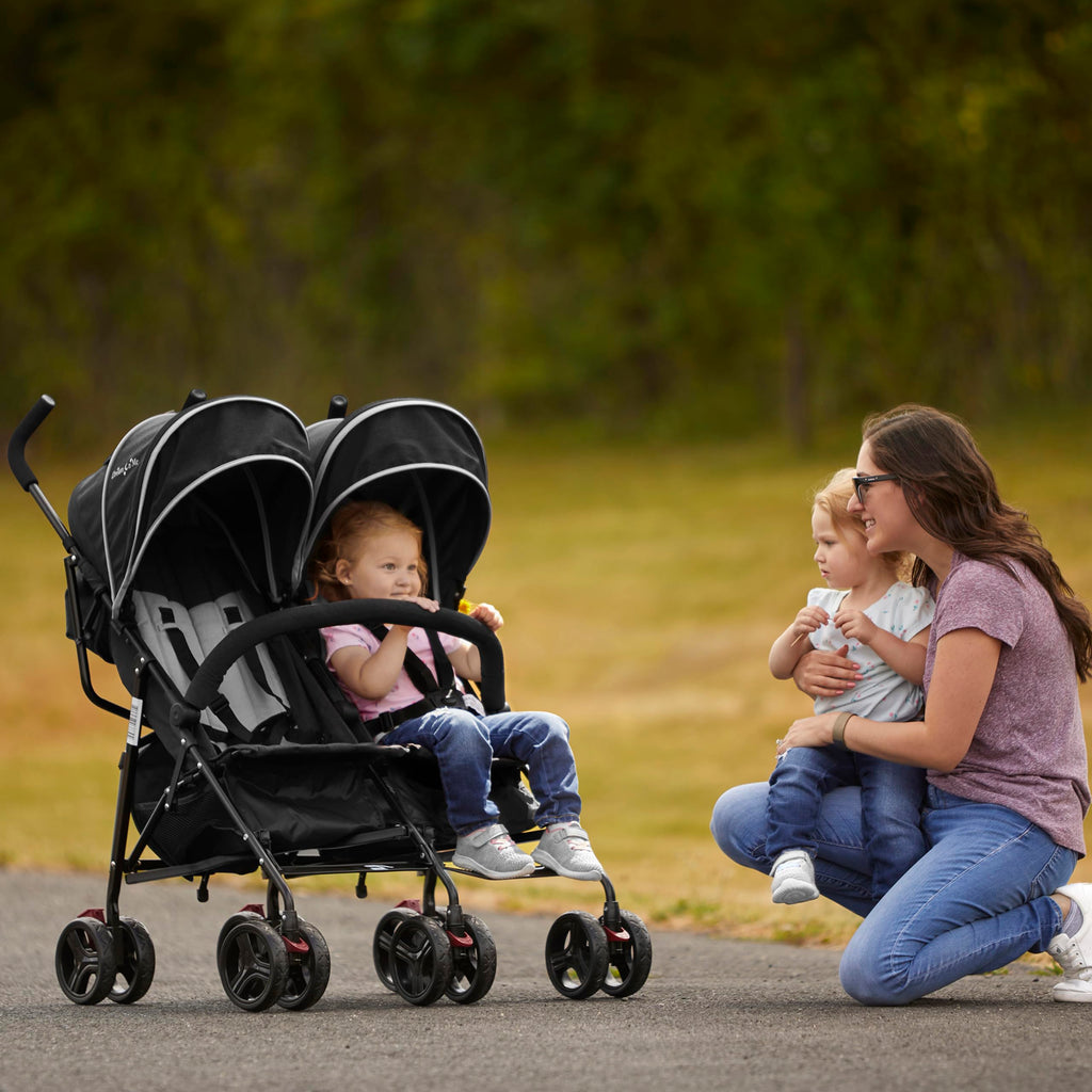 Black Twin Umbrella Toddler Stroller L251