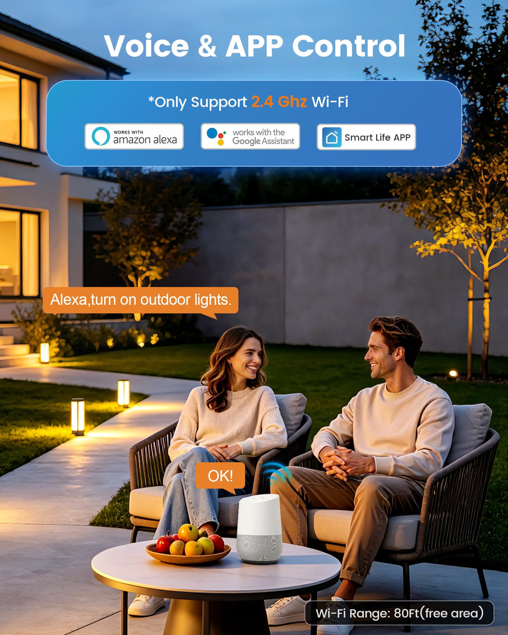 Wi-Fi Low Voltage Landscape Transformer with 2 Zones, 12V 15V AC F7325