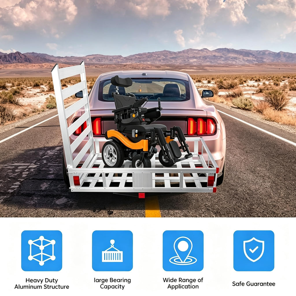 48"x29.5" Aluminum Wheelchair Scooter Mobility Carrier R880