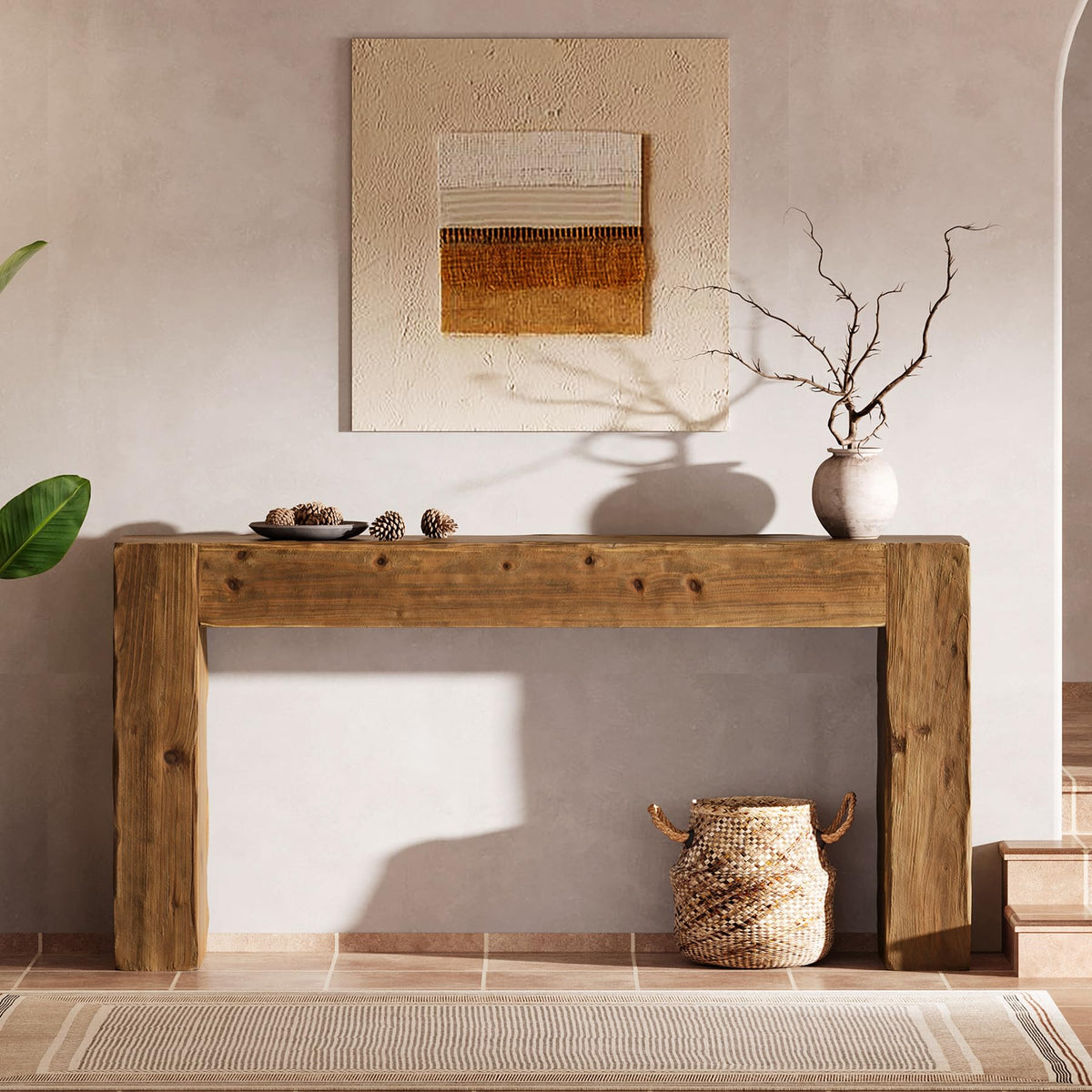 Solid Wood 63-Inch Console Table C93166