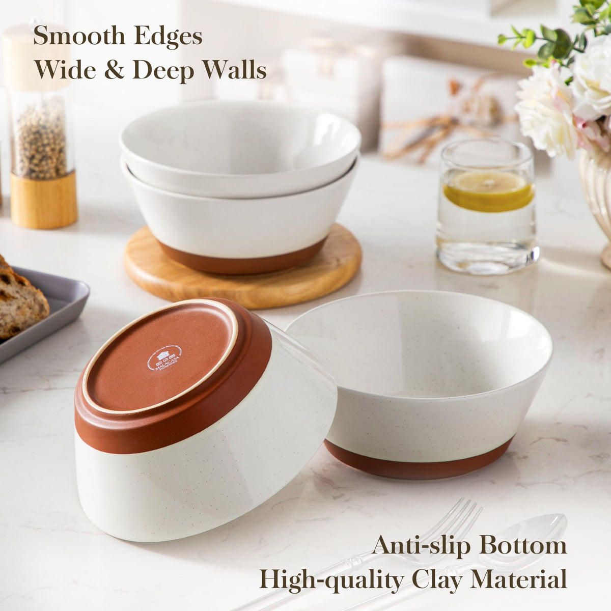 Ceramic Soup Bowls Set of 4 U651