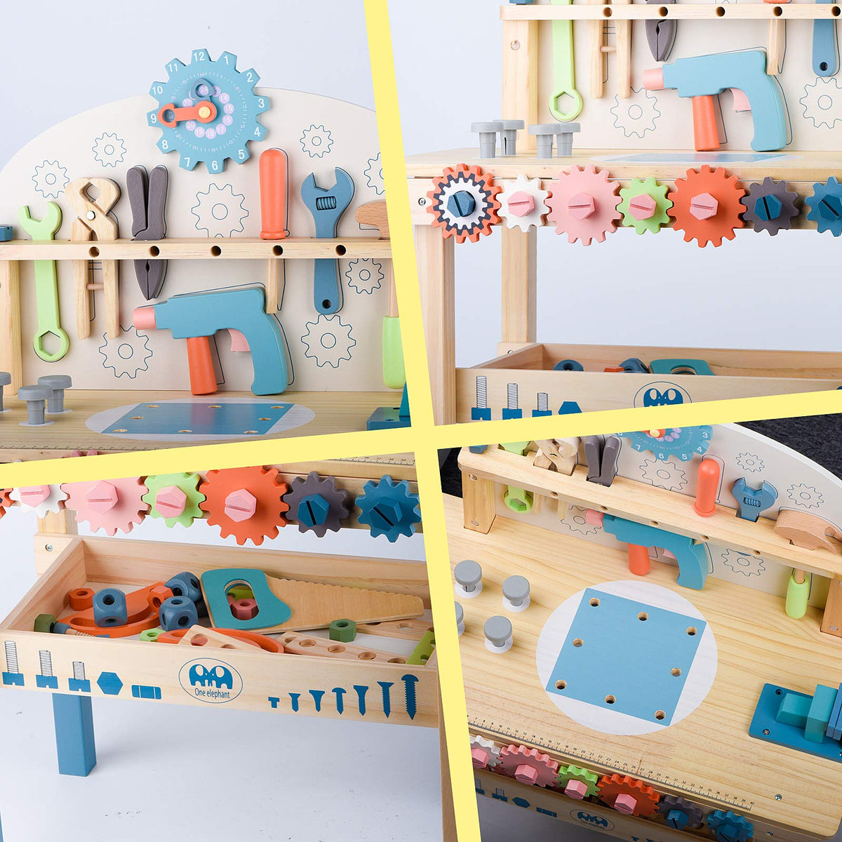 Wooden Kids Tool Bench with Tools Set E12593