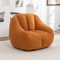 Yellow Tufted Memory Foam Bean Bag Chair J472576