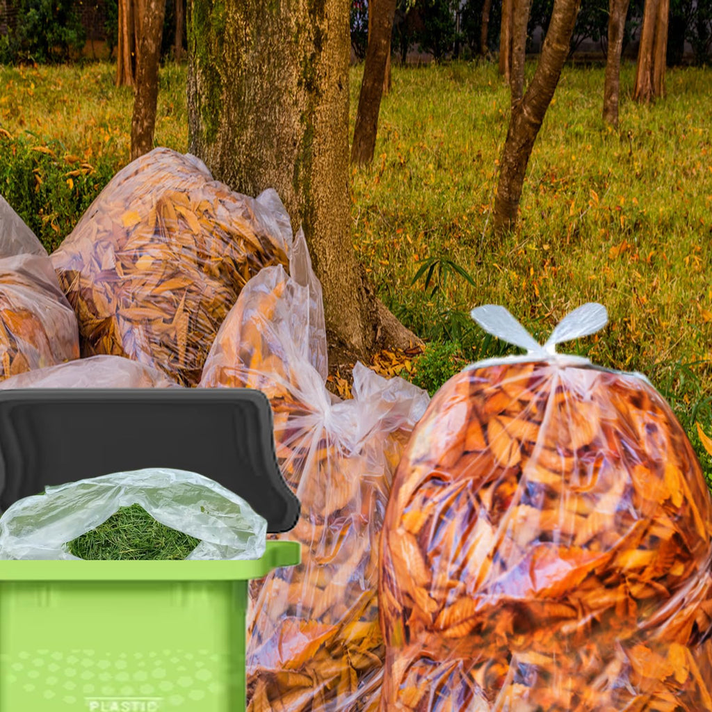 40-45 Gallon Clear Heavy Duty Plastic Trash Bags, 125 Count W11606