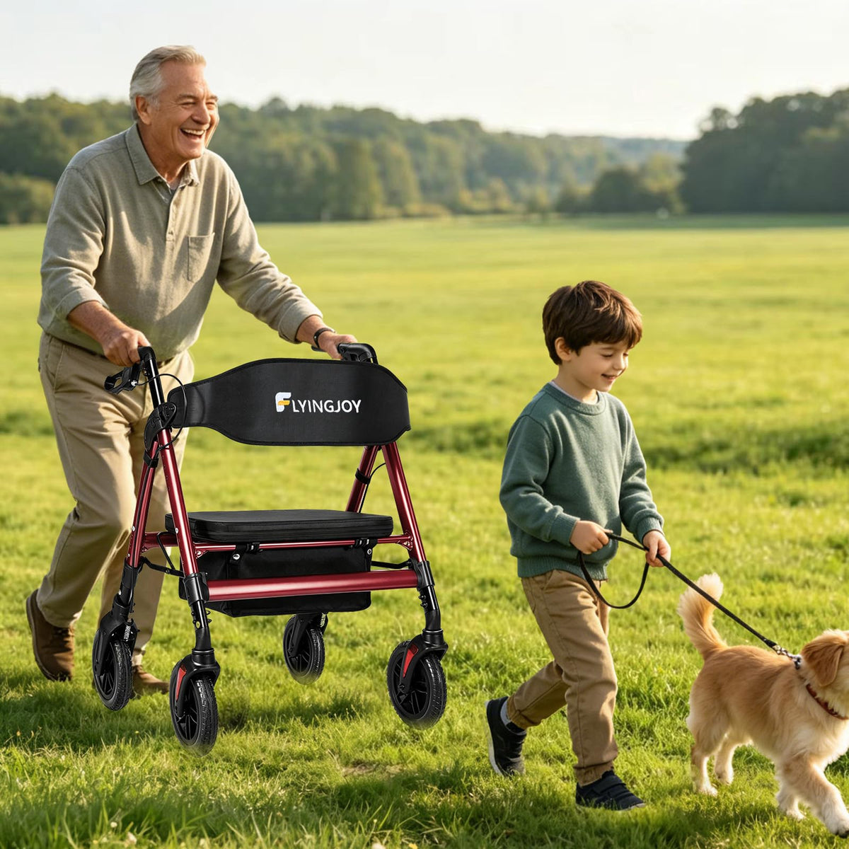 Heavy-Duty Bariatric Rollator Walker with Seat T529516