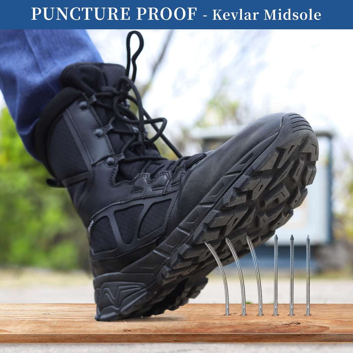 Lightweight Side Zipper Tactical Work Boots G85724