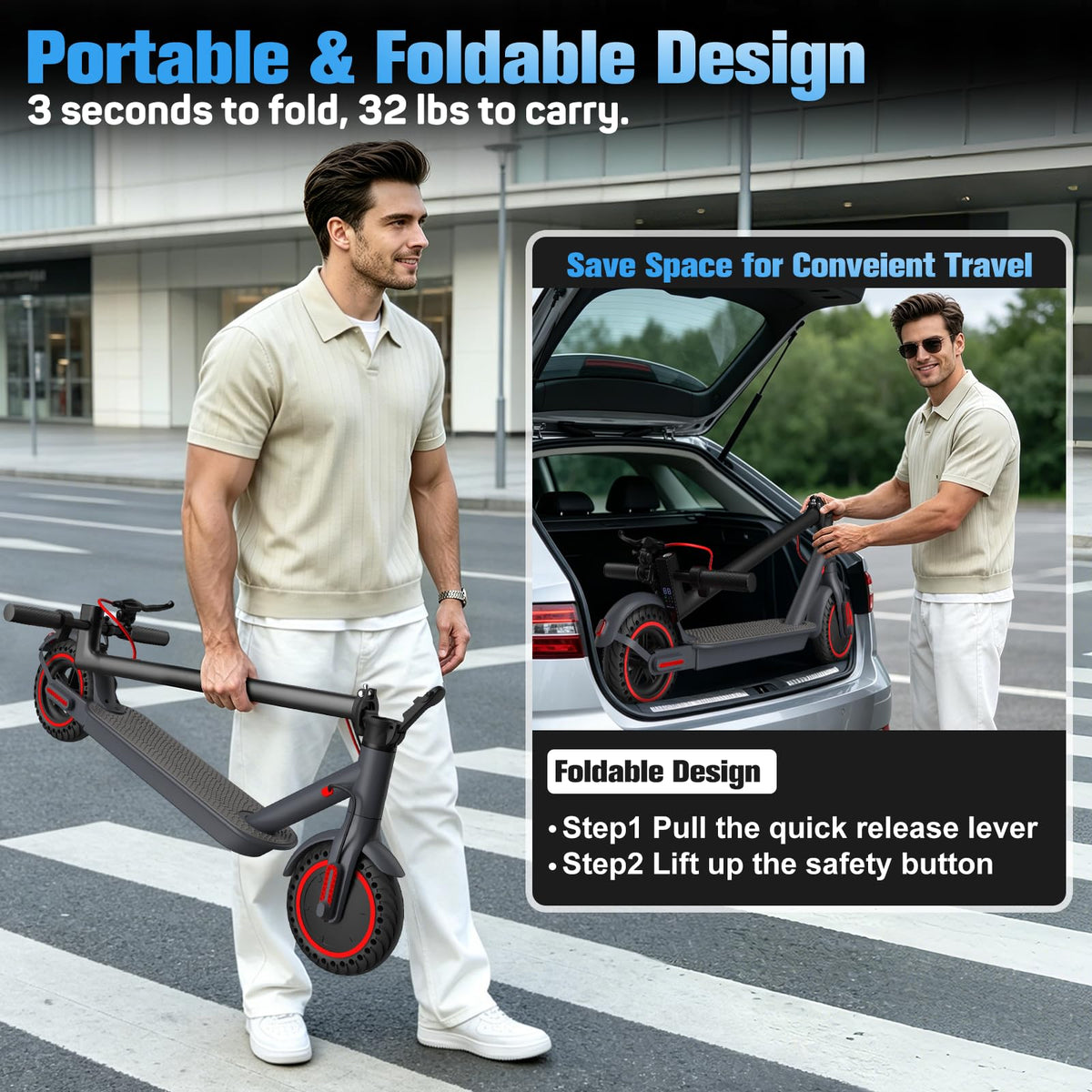 Electric Scooter 500W Motor 8.5'' Tire Y91294