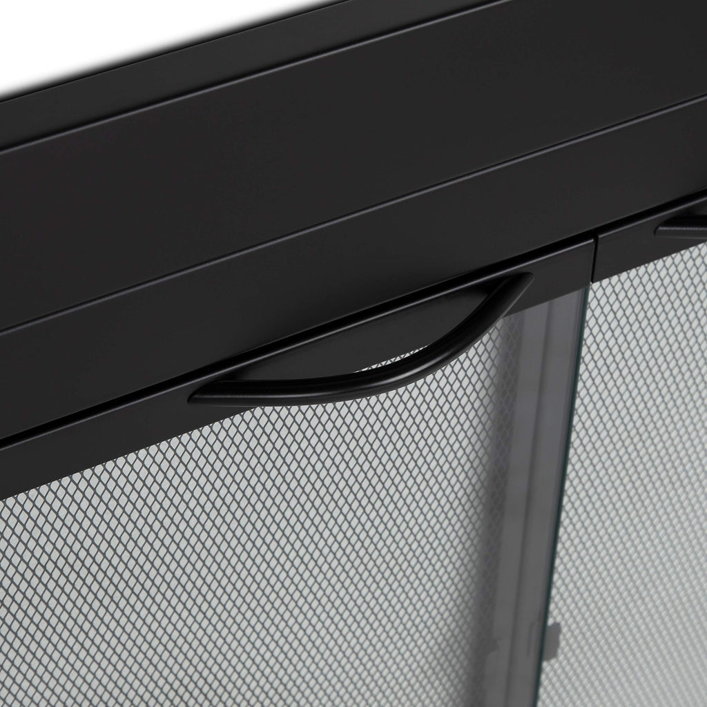 Black Small Fireplace Glass Door E220196