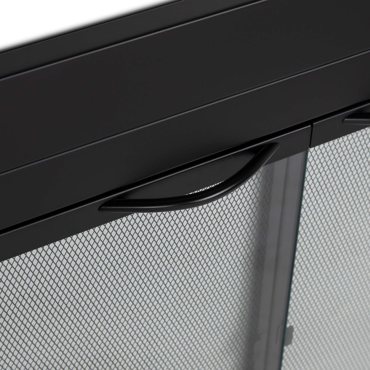 Black Small Fireplace Glass Door E220196