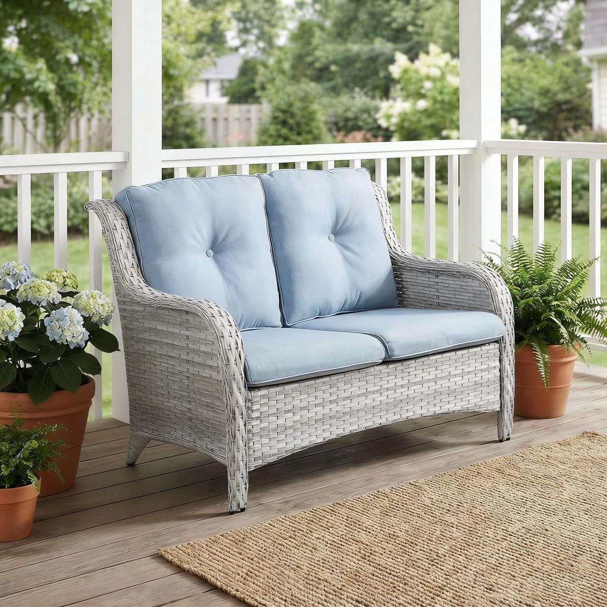 2 Seater Rattan Wicker Outdoor Sofa I3048