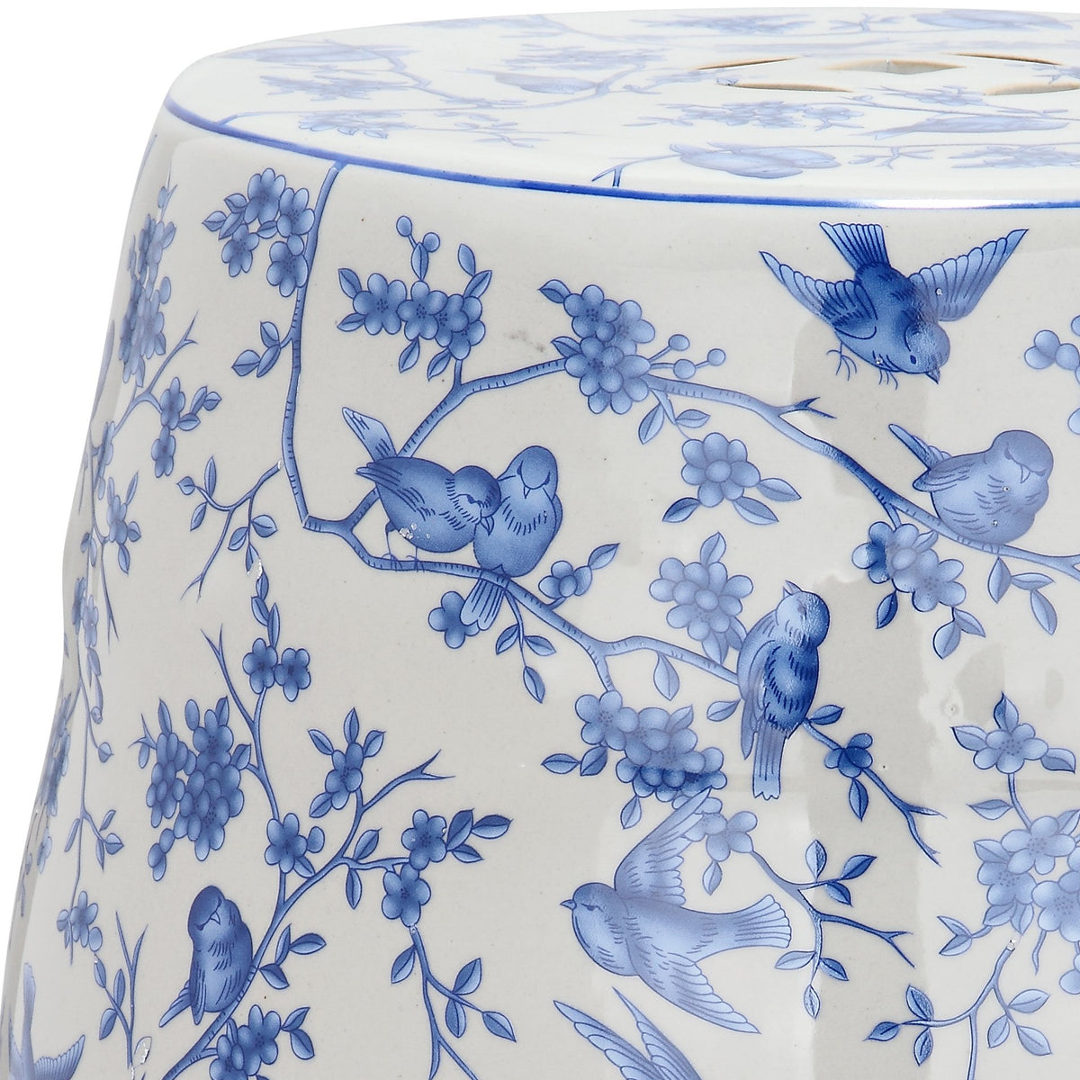 Blue Ceramic Garden Stool H84457