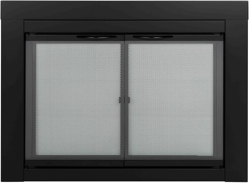 Black Small Fireplace Glass Door E220196