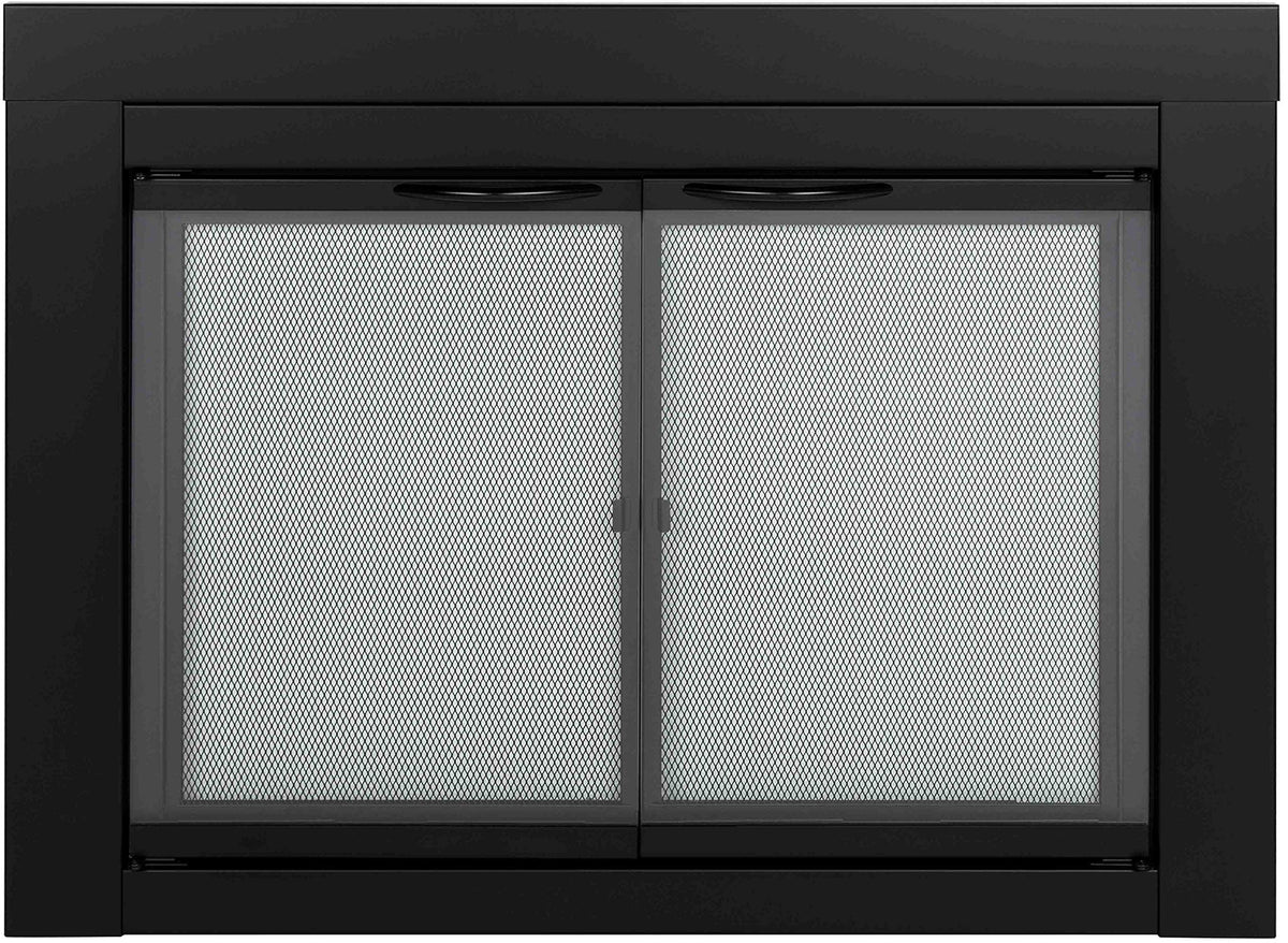 Black Small Fireplace Glass Door E220196