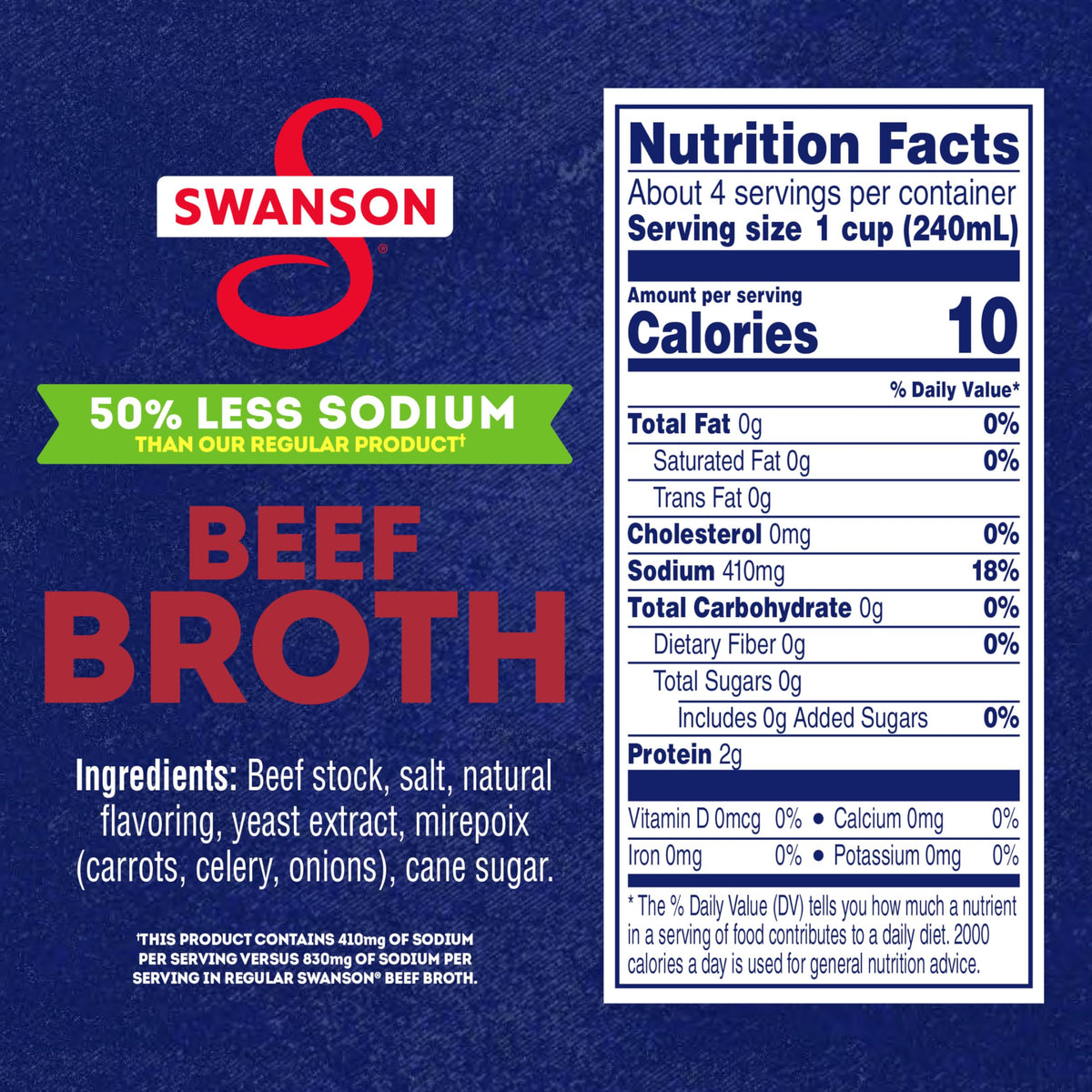 Lower Sodium Beef Broth 32 oz T2044