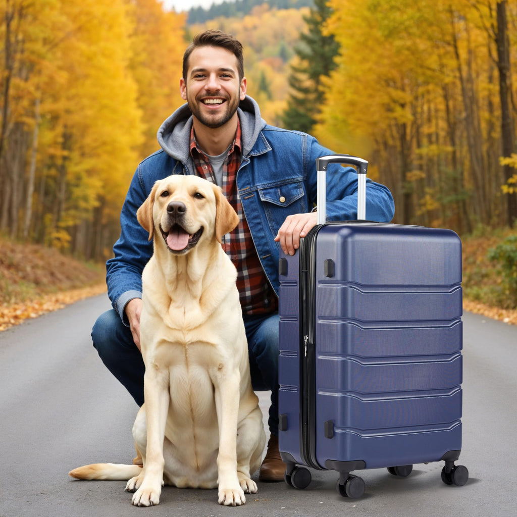 20 Inch Expandable Hardside Carry On with Spinner Wheels Blue X790508